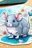 Placeholder: STICKER, (STICKER), detailed illustration of a clear bright cute detailed rat, a splash of fancy snowflakes,vintage T-shirt design, in the style of Studio Ghibli, winter flora, pastel notebook colors, 3D vector graphics, cute and fancy, fantasy art, watercolor effect, bokeh, Adobe Illustrator, hand-drawn, digital painting, low-poly, soft lighting, bird's-eye view, isometric style, retro aesthetics, focused on the character, 4K resolution, photorealistic rendering, Cinema 4D usage, Mysterious