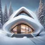 Placeholder: Zaha Hadid style snow hut, digital art, hyper-detailed, light colors, 8k oil painting