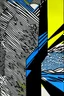 Placeholder: A bluish black realm with lasers painted by Roy Lichtenstein