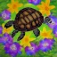 Placeholder: turtle and flowers