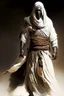 Placeholder: AAn Arab warrior with a plain robe and a strong face full body