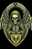 Placeholder: A coat of arms featuring the angel of death, simple