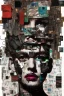 Placeholder: Ultra detailed medium portrait painting of anxiety , torn up collage of clippings, broken circuitry background, matrix effects, punk visual art, punk art aesthetic, graffiti art, pop surrealism, collage art, cluttered paint glitches