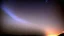 Placeholder: comet crosses the night star lit sky