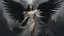 Placeholder: Dark and ethereal, the angel's black wings spread. Each wing carried with it an ancient story, a deep secret that hid in the shadows. cinematic detailed mysterious sharp focus high contrast dramatic volumetric lighting, :: mysterious and dark esoteric atmosphere :: digital matte painting by Jeremy Mann + Carne Griffiths + Leonid Afremov,, dramatic shading, detailed face