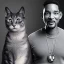 Placeholder: Black and white cat and will smith