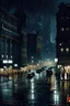 Placeholder: ночной дождливый город