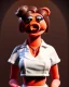 Placeholder: waitress woman muppet head, skin body and arms, concept art, retro style, smooth, unreal engine 5, god lights, ray tracing, RTX, lumen lighting, ultra detail, volumetric lighting, 3d.