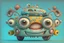 Placeholder: whimsical cartoon car with big eyes and a friendly smile, accompanied by various mechanical parts that form the shape of the car?