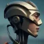 Placeholder: Robot cute profile head portrait, warrior costume, village, meditation, 8k quality