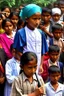 Placeholder: Opening shot: A noisy public place with a small and tense crowd gathered around Dr. Shumukh, a 10-year-old girl, a fierce and confident business leader