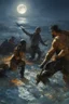 Placeholder: scavengers looking for the remaining carcusses , full moon sppoky