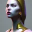 Placeholder: Russian woman, painted face, rounded face, glow, trap style, leather, gold, white, latex coat, nose piercing, soft color, highly detailed, art stations, concept art, smooth, unreal engine 5, god rays, ray tracing, RTX, lumen lighting, ultra detail, volumetric lighting, 3d, finely drawn, high definition, high resolution, neon background.