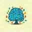 Placeholder: healthy happy brain, minimalistic