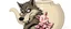 Placeholder: wolf carrying a lovely scared wtf are you up to, pig girl with dress under his arms, big kettle in the background , stupid cartoon, airbrush and pen outline