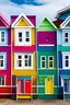 Placeholder: Casas con paredes multicolor