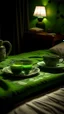 Placeholder: Green tea, bed at night