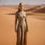 Placeholder: She stands amidst the arid desert, a young Bene Gesserit adorned in a remarkable Fremen stillsuit, a testament to her adaptability and survival instincts. The suit, intricately woven with a network of tubes, serves as her lifeline in this parched land. Every inch of her body is covered in the tubes, creating a complex web of interconnected pathways. These tubes collect and recirculate her own precious sweat and bodily fluids, providing her with a continuous source of water. Each drop is a lifeli