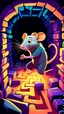 Placeholder: Scurry / Sneak: "A cartoon rat glowing slightly as it dashes quickly through a maze, whimsical dungeon environment, playful, exaggerated motion, fantasy illustration, vibrant colors."