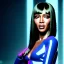 Placeholder: young naomi campbell, sweet replicant woman, blade runner style, middle short hair, rain, fog, neon ambient, gradient color, clean skin, circuits, latex coat, cyber punk, neon, tubes, portrait, studio photo, unreal engine 5, smooth color, 16 bit, god lights, ray tracing, RTX, lumen lighting, ultra deatail, volumetric lighting, 3d, finely drawn, hd.