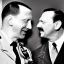 Placeholder: Dwayne Jhonson with Hitler in the tv