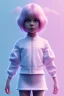 Placeholder: isometric clean art of super cute childlike girl, soft lighting, soft pastel gradients, high definition, 3d icon clay render, blender 3d