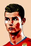 Placeholder: Cristiano Ronaldo Portuguese football player cartoon 2d