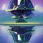 Placeholder: A butterfly-shaped spaceship with a crystal castle in the background by Chris foss