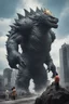 Placeholder: Giant kaiju and king