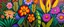 Placeholder: Mural of native flowers of Argentina, colores suaves