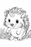 Placeholder: outline art for Hedgehog Piglet coloring pages with sitch, white background, Sketch style, full body, only use outline, toddlers style, clean line art, white background, no shadows and clear and well outlined.