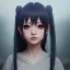 Placeholder: Anime girl cute neck head portrait, warrior costume, village, meditation, 8k quality