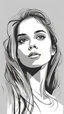 Placeholder: girl portrait, close up, vector art,