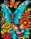 Placeholder: butterfly and flower cover for adult