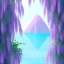 Placeholder: a magical crystal vertical light pink rose, pink and blue wisteria sun, pink vertical, blue lake,sharp, background vertical blue gradient vertical, elegant, highly detailed, artstation, concept art, smooth, sharp focus, illustration, 8k, splash art, wallpaper, key visual