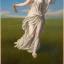 Placeholder: Roman goddess in a field with a flowing dress