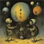 Placeholder: Vivisection of the spheres, human organ grinder, Graham Sutherland and Joan Miro and Zdzislaw Beksinski deliver a surreal masterpiece, muted colors, sinister, creepy, sharp focus, dark shines, asymmetric,