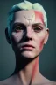 Placeholder: Fashion Portrait, tank girl, make up, natural busty, retro futuristic style, glow eyes, cinematic, Ultra realistic, wide angle view, soft color, highly detailed, unreal engine 5, RTX, ultra detail, volumetric lighting, 3d, finely drawn, high definition.