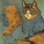 Placeholder: Portrait of a cat by Van Gogh