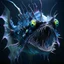 Placeholder: fluid ink angler fish creature, unreal engine 5, 8k resolution, photorealistic, ultra detailed