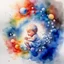 Placeholder: Inspiration from Nomeradona On Playground Life begins. Quantum Serenity: A watercolor depiction of the conception of a baby, illustrating the interplay of microscopic quantum particles and DNA at the molecular level, embodying calmness in action.”