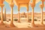 Placeholder: a palace in a desert landscape by artist "Ingrid Umber", by artist "Sienna Lamberts"