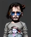 Placeholder: Johnny Depp toddler, full body, shoe, car, soft, dramatic lighting, hyper realistic