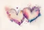 Placeholder: Abstract watercolour hearts with sketchy pencil outlines
