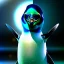 Placeholder: I want a penguin done in the style of the Naʼvi characters from the film Avatar.