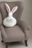 Placeholder: A rabbit shaped arm chair.