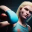 Placeholder: Cyberpunk blonde cyborg girl boxing in the ring unreal 5, octane render,cinema4d, dynamic lighting, 8k, redshift render, highly, hyperrealism ultra detailed, hyper realistic.