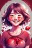 Placeholder: A detailed illustration Anime girl smiling crushed inside really darkred fleshy stomach filled with digestive juices, t-shirt design, in the style of Studio Ghibli, pastel tetradic colors, 3D vector art, cute and quirky, fantasy art, watercolor effect, bokeh, Adobe Illustrator, hand-drawn, digital painting, low-poly, soft lighting, bird's-eye view, isometric style, retro aesthetic, focused on the character, 4K resolution, photorealistic rendering, using Cinema 4D, vector logo, vector art,