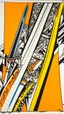 Placeholder: An orange warrior sword painted by Roy Lichtenstein