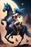 Placeholder: the god of boobs alien riding a wild horse